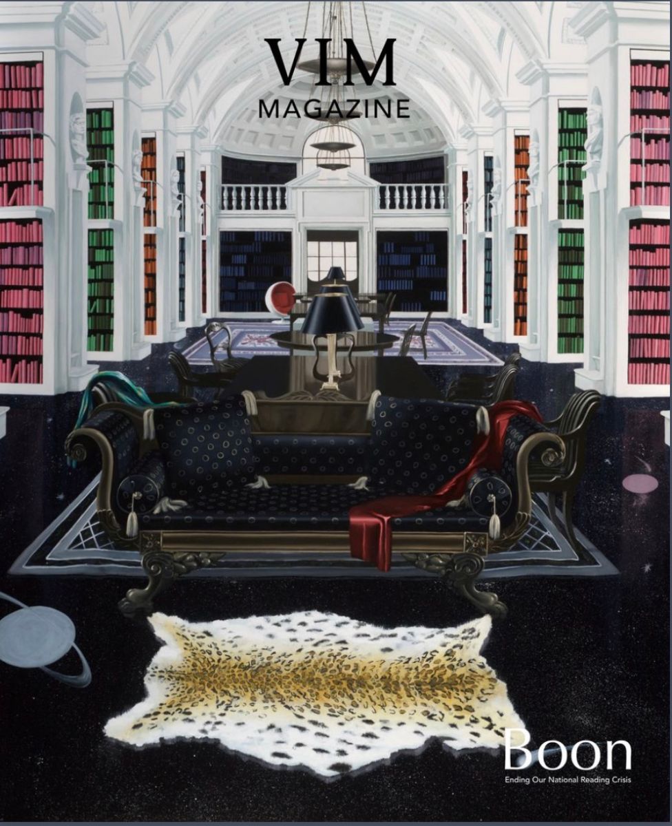 Cover photo of VIM Magazine Issue 3: Painting of Interior of main library at the Boston Athenaeum.